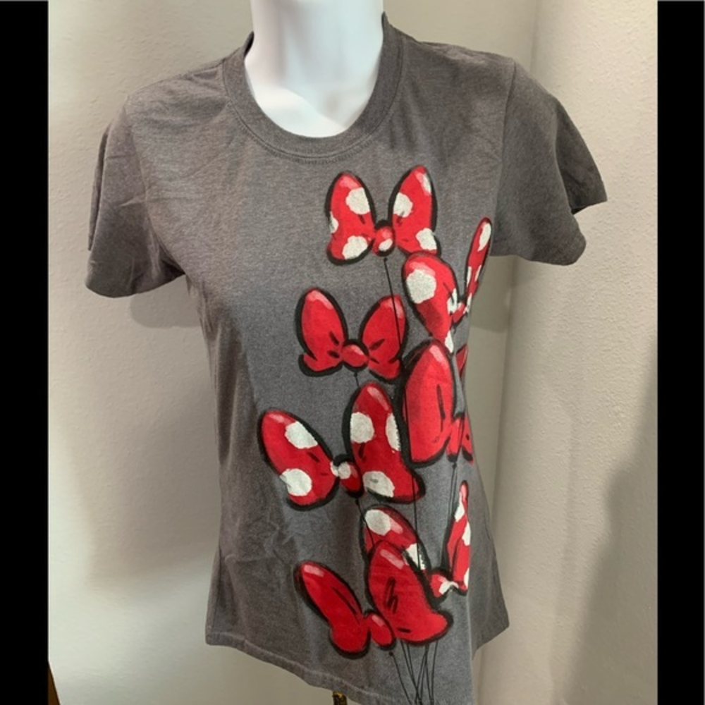 Disney Gray Minnie Mouse Bows Juniors Med